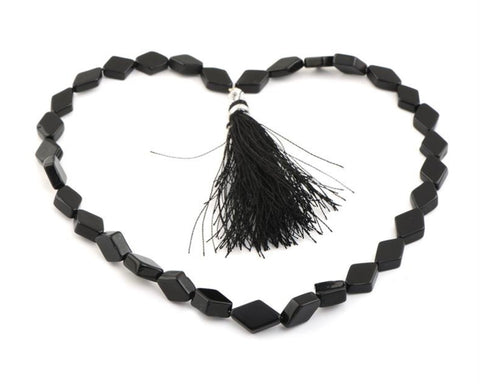 Black Onyx Graduated Plain Diamonds