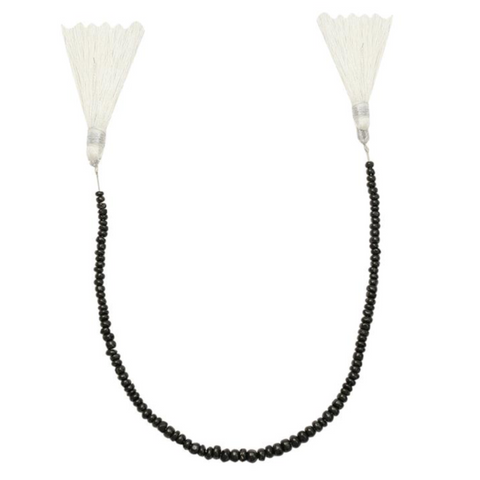 Black Spinel Graduated Plain Rondelles