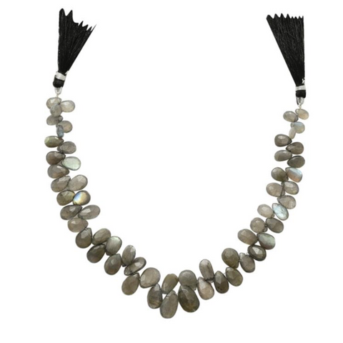 Labradorite Graduated Faceted Pears