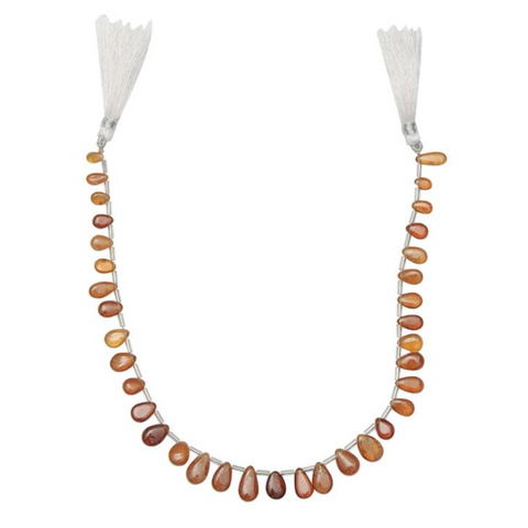 Hessonite Garnet Graduated Plain Pears