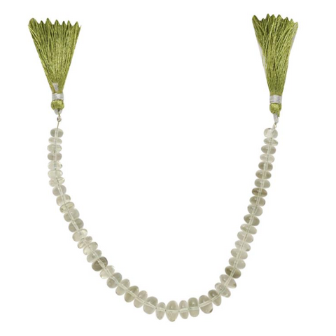 Green Amethyst Graduated Plain Rondelles