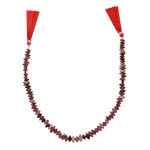 Red Garnet Graduated Plain Irregular Marquises