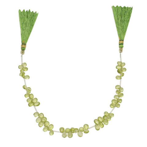 Peridot Graduated Faceted Pears