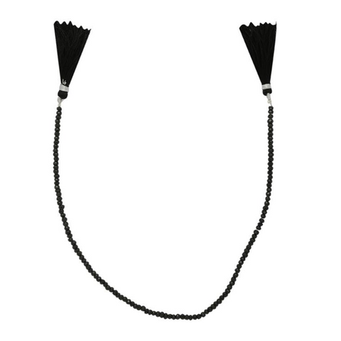 Black Spinel Graduated Faceted Rondelles Beads