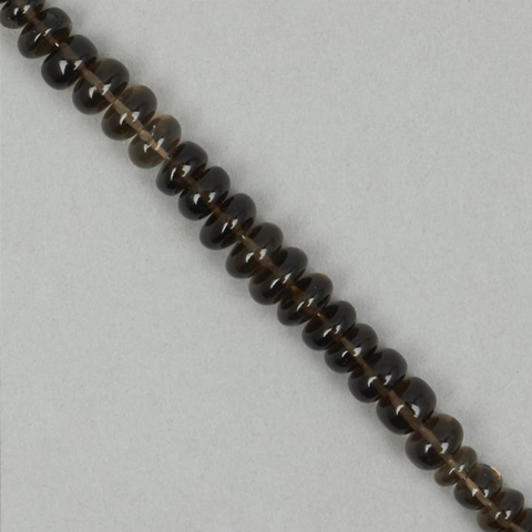 Smokey Quartz Graduated Plain Rondelles