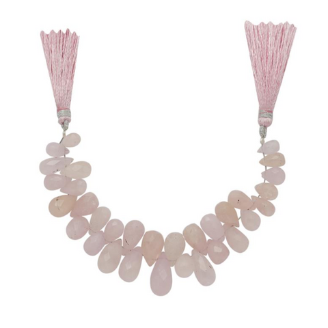 Morganite Graduated Faceted Drops