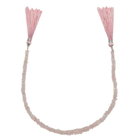 Rose Quartz Graduated Faceted Coins