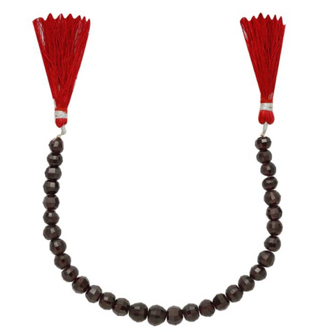 Garnet Graduated Plain Irregular Faceted Rounds