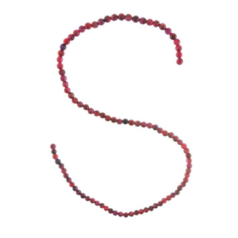 Pink Tigers Eye Plain Rounds - 4mm