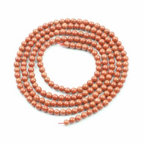 Red Jasper Plain Rounds - 2mm