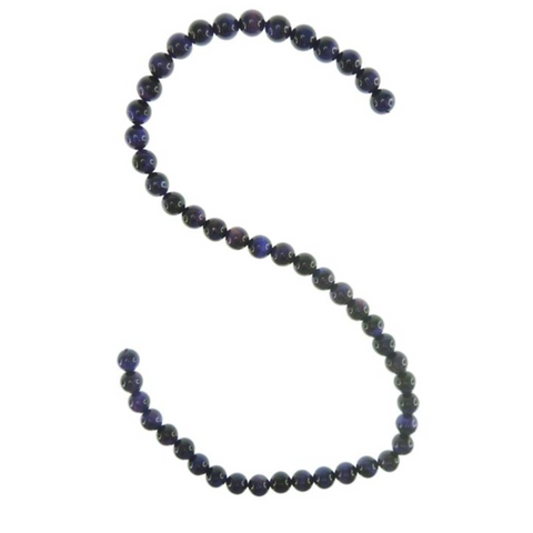 Purple Tigers Eye Plain Rounds - 8mm