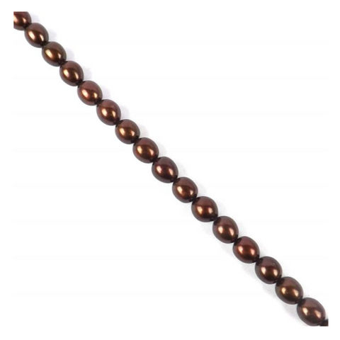 Freshwater Cultured Pearls Rice Beads - Chocolate