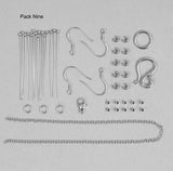 Jewellery Makers Essential Findings Packs - Silver