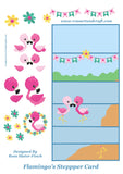 Flamingo Stepper Card Digital Cardmaking Download
