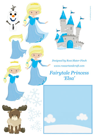 Fairytale Princess - Elsa Step-By-Step Digital Cardmaking Download