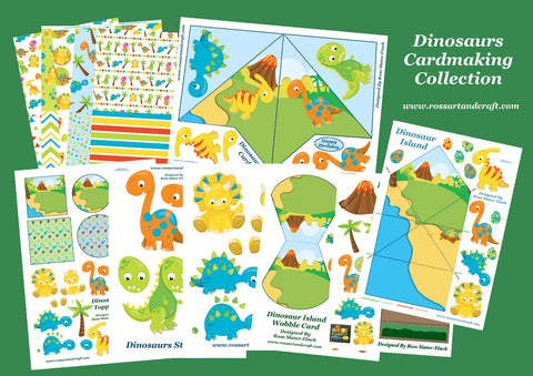 Dinosaurs Digital Cardmaking Download Kit