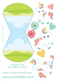Floral Unicorn Digital Cardmaking Download Kit