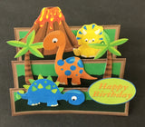 Dinosaurs Stepper Card Digital Cardmaking Download