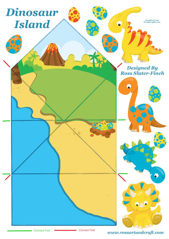 Dinosaurs Diamond Topped Card Digital Cardmaking Download