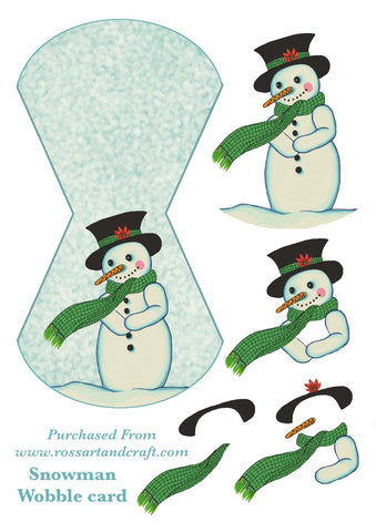Snowman Wobble Card