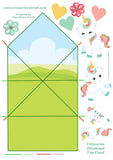 Floral Unicorn Digital Cardmaking Download Kit