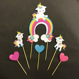 Rainbow Unicorn Cake Topper