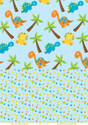 Dinosaurs Background Paper Digital Cardmaking Download