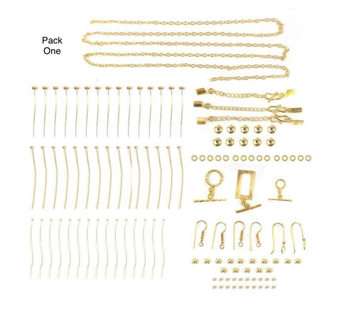 Jewellery Makers Essential Findings Packs - Gold