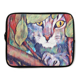 Grey Tabby Cat up in the Tree