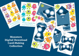 Monsters Digital Cardmaking Download Kit