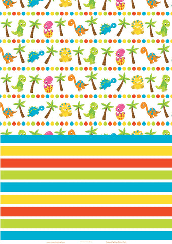 Dinosaurs Background Paper Digital Cardmaking Download