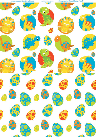 Dinosaurs Background Paper Digital Cardmaking Download