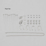 Jewellery Makers Essential Findings Packs - Silver