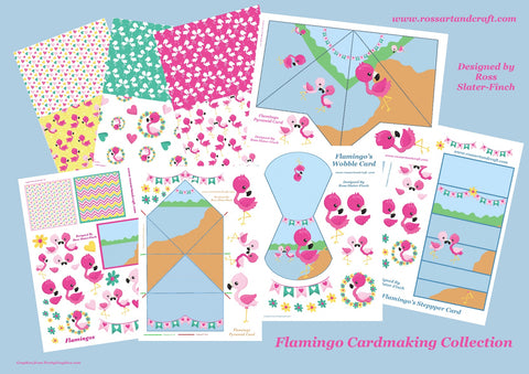 Flamingo Digital Cardmaking Download Kit