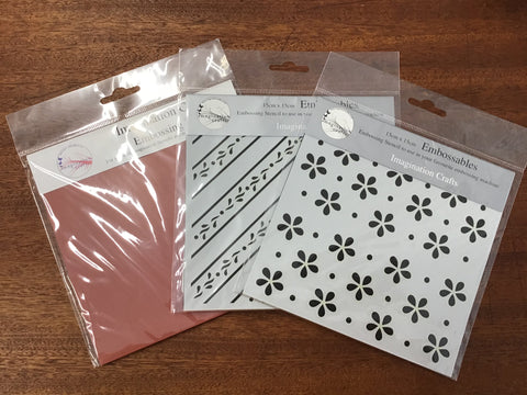 Imagination Crafts Embossables Stencils and Mat