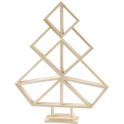 Wooden Geometric Christmas Tree