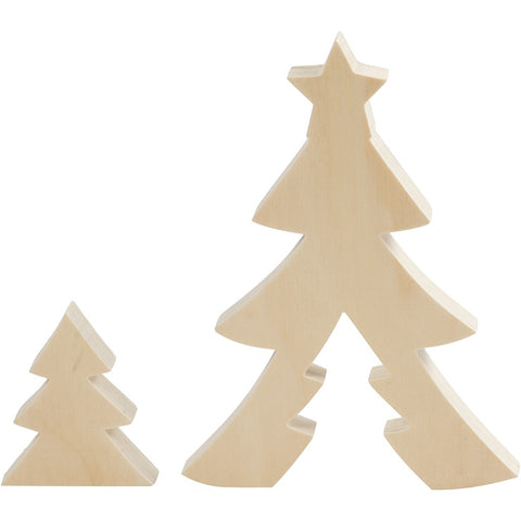 Plywood Christmas Tree Set