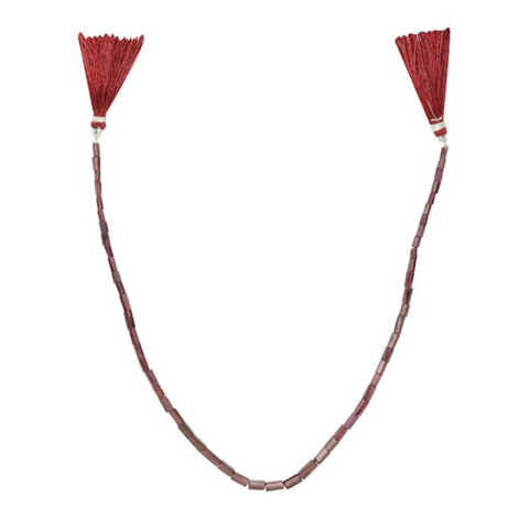 Rhodolite Garnet Graduated Faceted Irregular Tubes