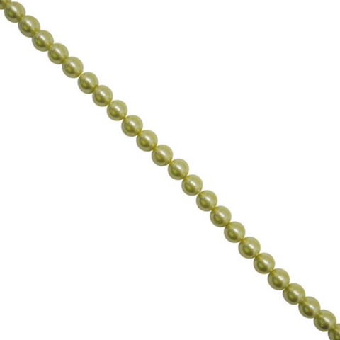 Shell Pearl 6mm Rounds - Lime Green