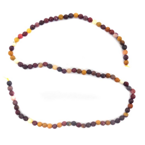 Mookaite Faceted Rounds - 4mm