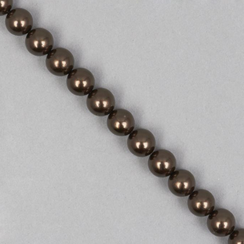 Shell Pearl 8mm Rounds - Chocolate