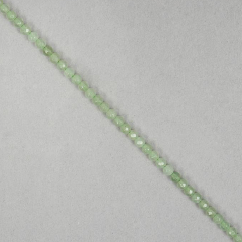 Green Adventurine Faceted Round Beads - 3mm