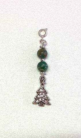 Purse Charm - Christmas Tree with Zoisite