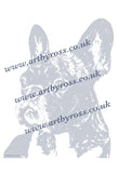 French Bulldog Colouring Page Digital Download