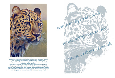Leopard Colouring Page Digital Download