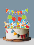 Animal Party Train Cake Topper