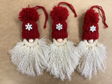 Handcraft Christmas Decorations - Set of Three Santa Gnomes
