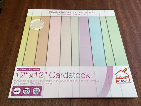 Create and Craft Pearlescent 12x12 Cardstock Pad - Pastel Blush