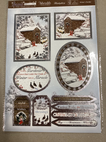 Hunkydory - Luxury Die Cut Decoupage Sheets - Snow Is Falling