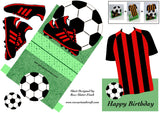 Football Card - Red and Black (Bournemouth) Digital Cardmaking Download